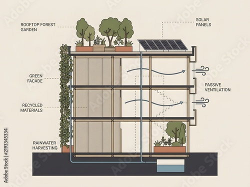 vector illustration of a window with plants