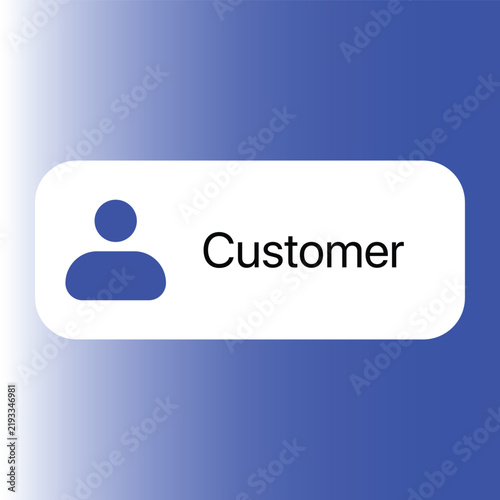 Customer user profile icon vector illustration for business and user experience design