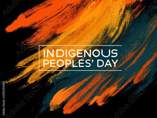 Vibrant Abstract Artwork Celebrating Indigenous Peoples Day Event