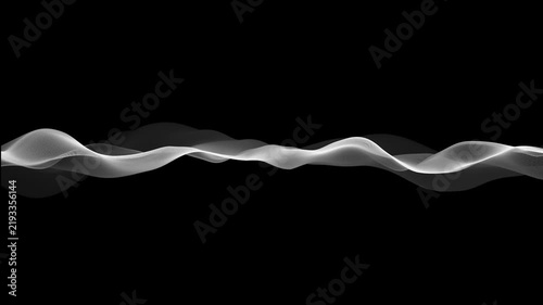 Abstract white smoke wave flow background. Smooth motion design. 3D animation Ultra HD 4K 3840x2160