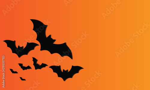 halloween bat background with copy space 