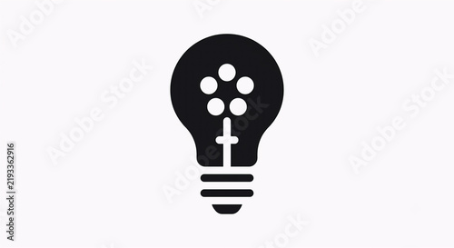 light bulb on white background