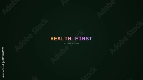 Health First Digital Message Emphasizing Wellbeing Importance.