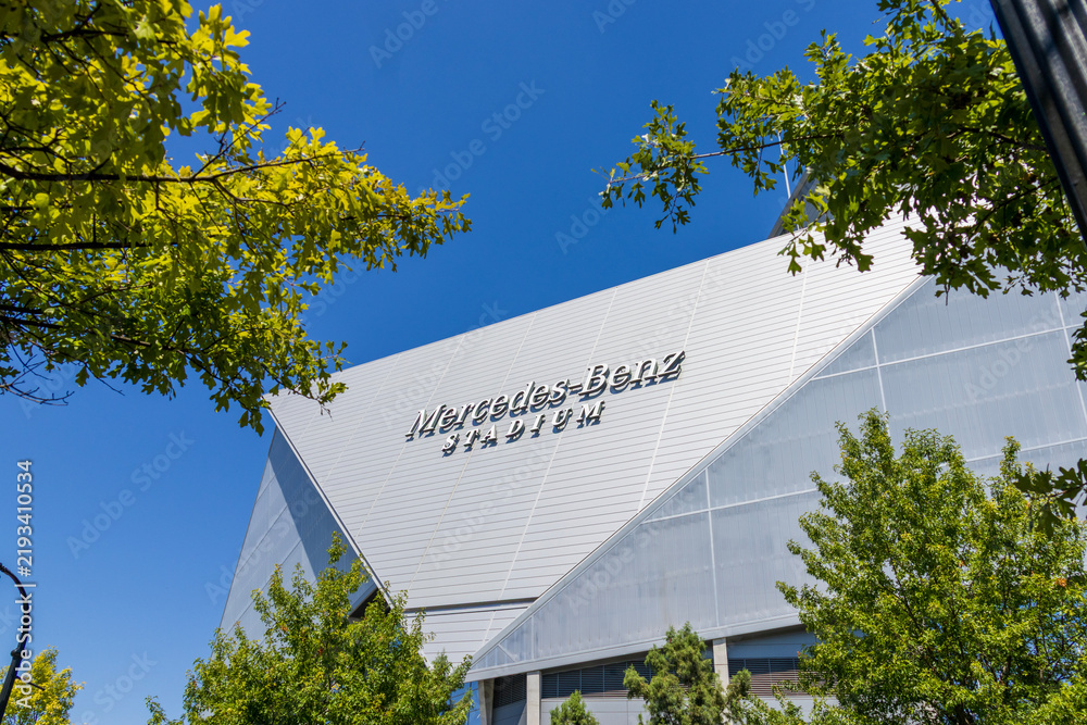 Fototapeta premium Mercedes-Benz Stadium home of the Falcons in Atlanta Georgia USA