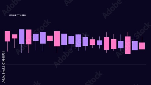 Dynamic Colorful Candlestick Chart Displaying Market Trends.