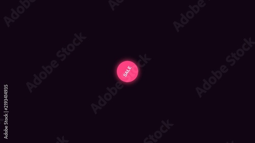 Dynamic Pink Heart Motion in Dark Background.