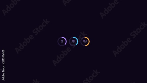 Colorful Circular Motion Animation with Neon Effects.