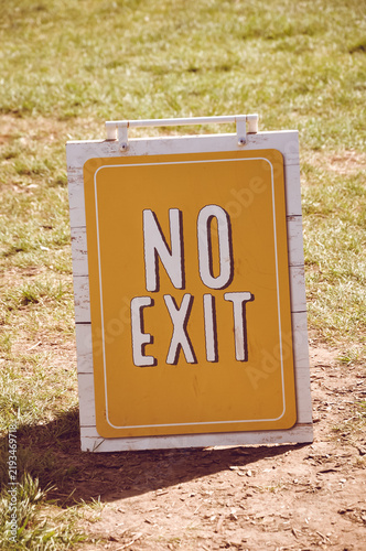 Foto No exit sign