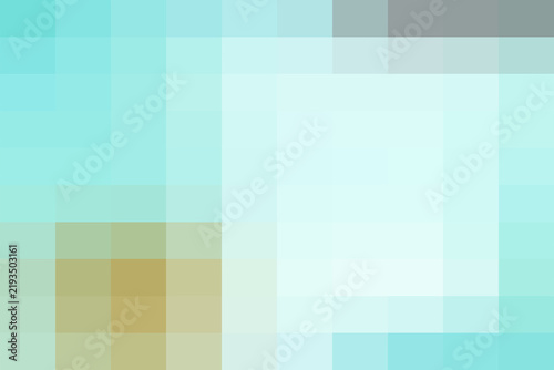 Abstract pixelated grid pattern featuring a mix of light blue, cyan, soft beige, and grey squares in a mosaic layout