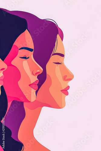 Two females standing side by side, possibly friends or colleagues. vertical frame