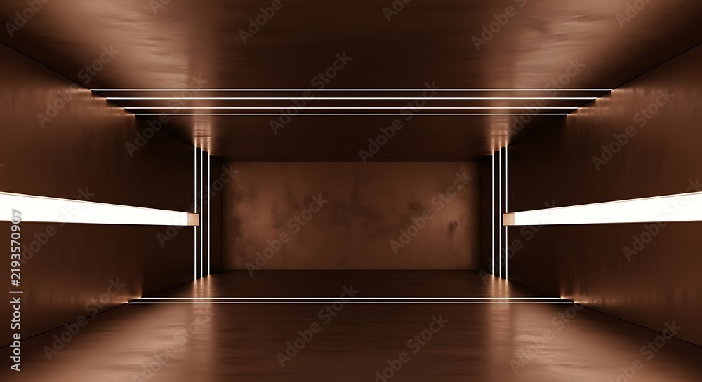 Fototapeta premium Modern minimalist abstract tunnel perspective design