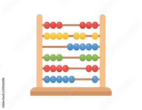 Abacus Toy Flat Illustration for Early Childhood Education