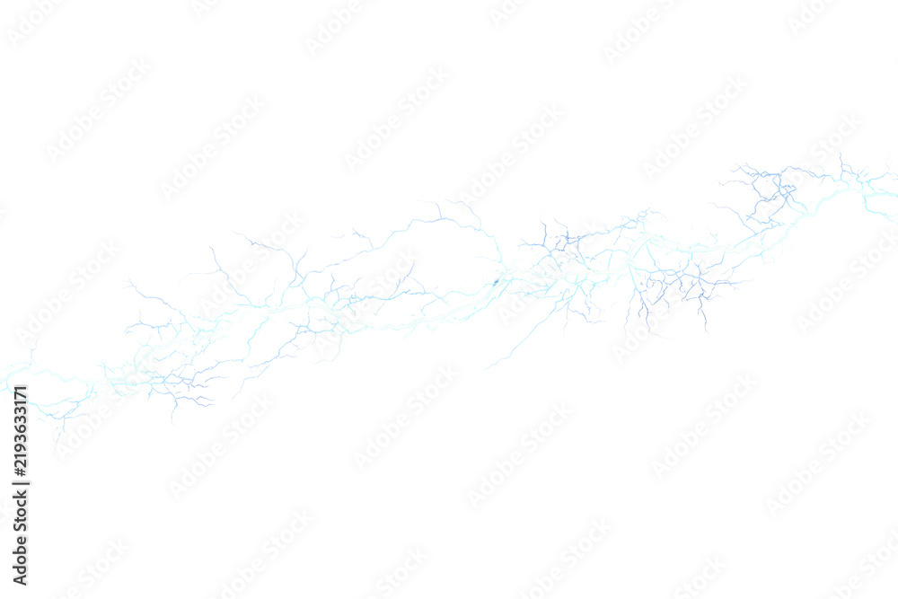 Fototapeta premium Thin icy electric bolt