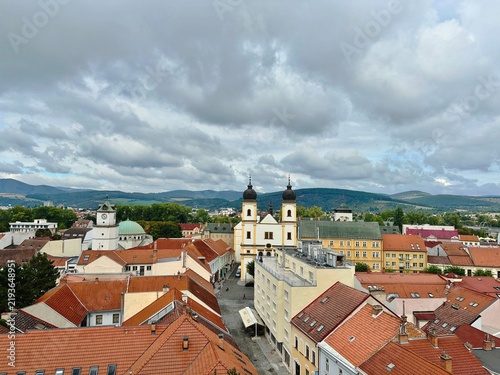 Fotografie View of the historical part of the city Trencin, Slovakia.