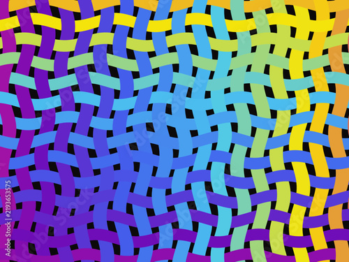 Sine Wave Weave Vibrant Textile Background