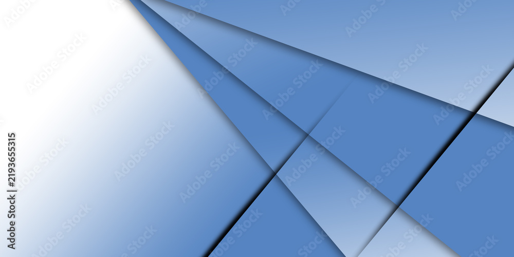 Fototapeta premium Abstract Blue Layered Geometric Folded Shapes Background