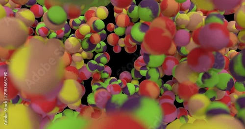 3D colorful balls falling in a dynamic animation with alpha channel. 4K resolution, ideal for motion graphics, playful backgrounds, transitions and creative video projects.