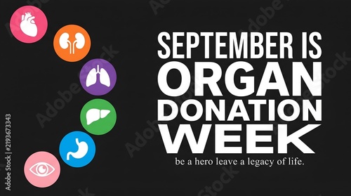 Organ Donation Week Vibrant Healthcare Icon Poster