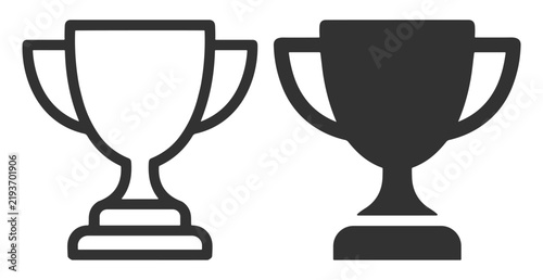 Trophy Cup Icon Set for Awards