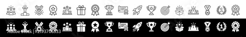 Achievement and Award Icons for Business Success