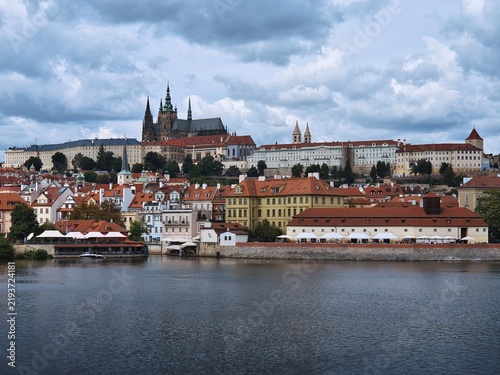 Prague Castle and St Vitus Cathedral above the Vltava River