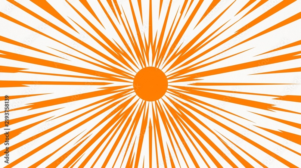 Obraz premium Orange sunburst rays