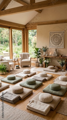 Plakat w ramie Yoga studio interior