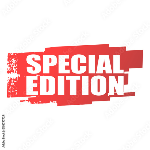 Obraz na płótnie special edition text on red paint stamp