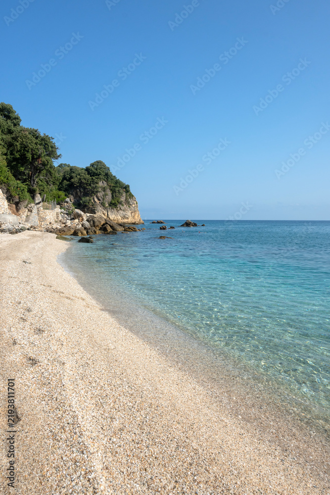 Fototapeta premium Agii Saranta Beach at Pelion Mountain, Thessaly, Greece