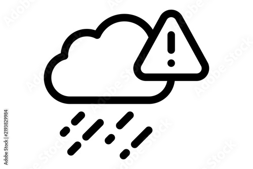 warning heavy rain icon. extreme weather condition