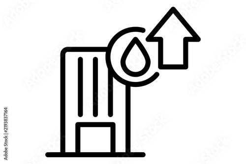 water increase building icon