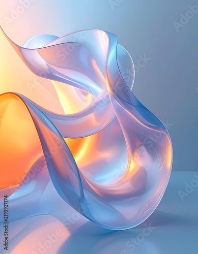 Vibrant abstract wave with glowing neon reflections.