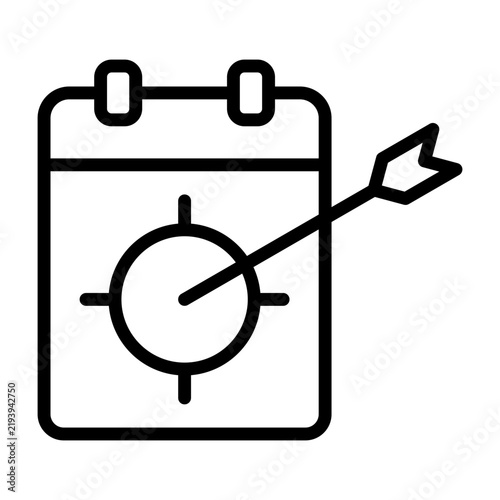 Appointment Icon - Black Outline