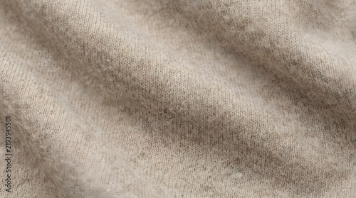 Soft beige wool fabric texture with natural waves.