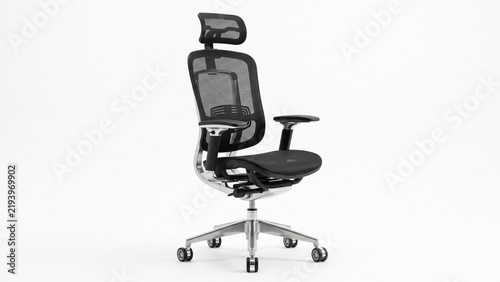 black leather chair