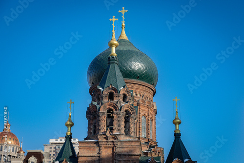 saint sophia cathedral, harbin, china, st sophia cathedral, russian orthodox church, orthodox church, heilongjiang, architecture, russian architecture, landmark, harbin landmark, cathedral, church, gr