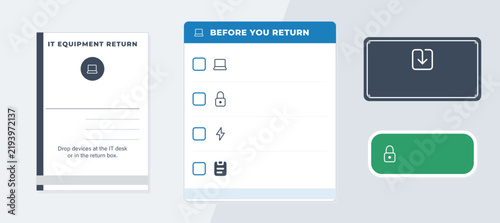 IT device return checklist leaver equipment form and wipe card