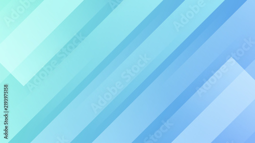 Abstract blue and cyan diagonal stripes geometric vector background with modern gradient layers