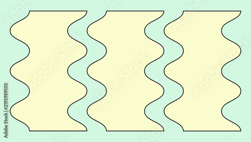 Fotografie Abstract wavy vertical shapes in a repeating pattern on a pastel background, cre