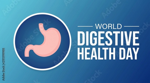 World digestive health day illustration with stomach icon