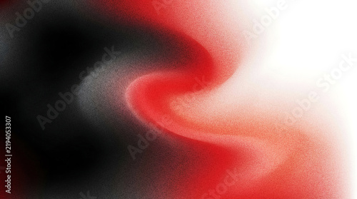 Abstract background with swirling red white and black colors with heavy grainy noise