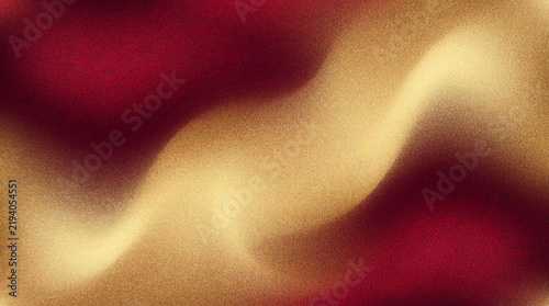 Abstract deep red and gold gradient background with grainy noise and vintage texture
