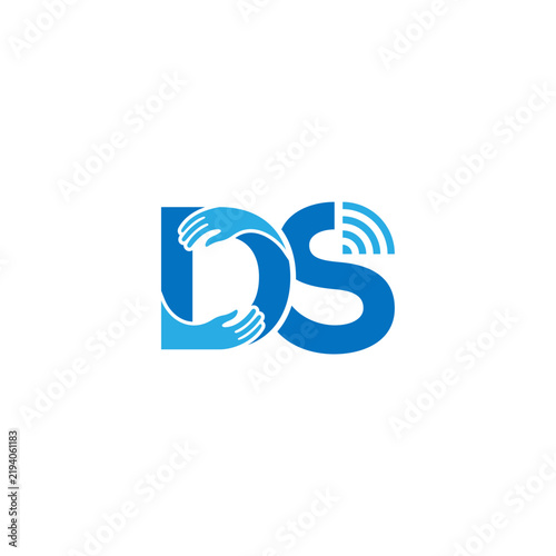 Letter DS Telehealth Care Monogram Logo