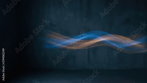 Abstract light wave mindfulness practice creates calm movement across dark background for meditation and creative design use