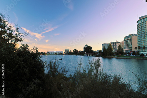 Tranquil Lake and Oakland Cityscape 6