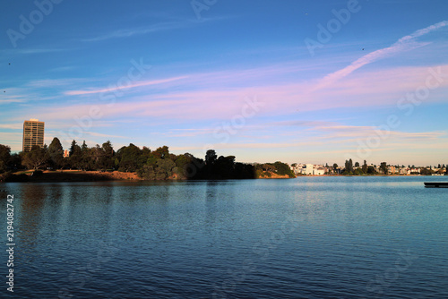 Tranquil Lake and Oakland Cityscape 4