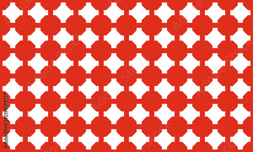 red and white chinesse ornament simple seamless pattern 