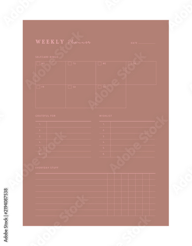 Weekly Planner. (vintage)