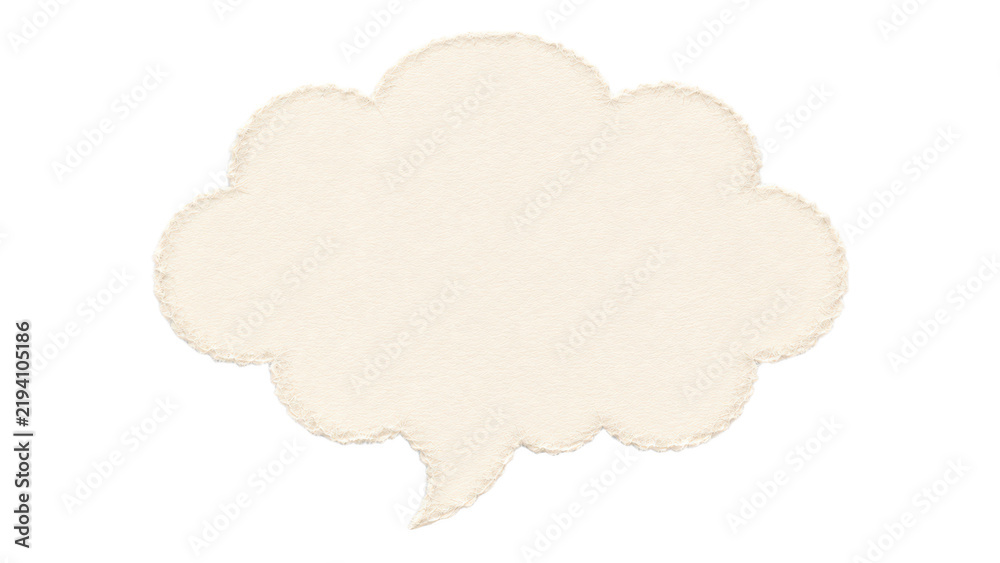 Fototapeta premium A beige speech bubble isolated on transparent background