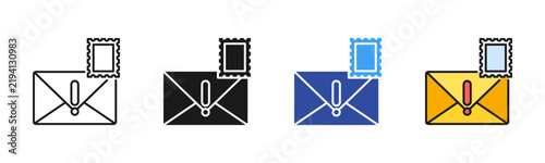 Foto Furlough Notice icon set multiple style collection